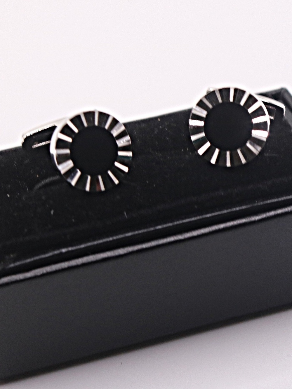 Paul Stuart Atomic Onyx Cufflinks Signed